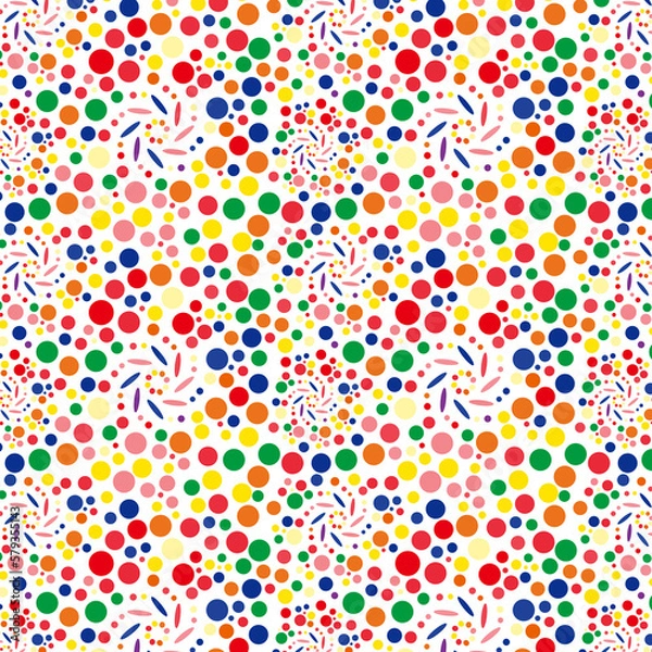Obraz 鮮やかなドットの背景イラスト