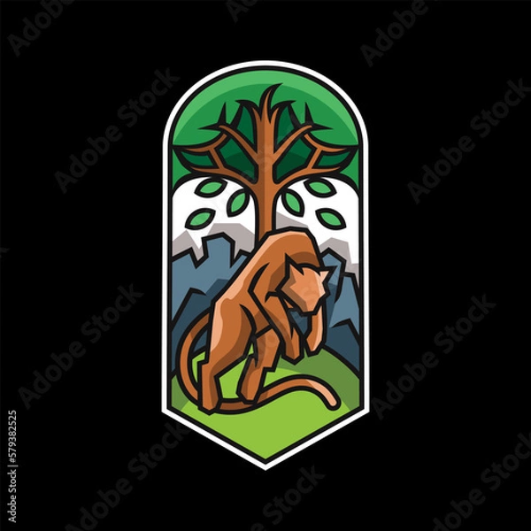 Fototapeta Puma Tree Logo