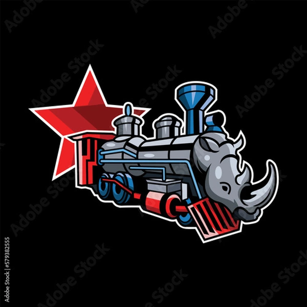 Obraz Rhino Train Logo