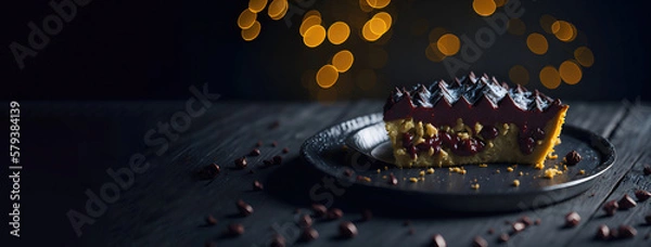 Obraz Mince Pie on Bokeh Background Generative AI