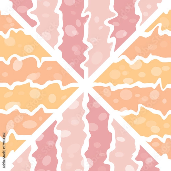 Fototapeta Fun doodle pattern background, abstract shapes, geometry, and colors. Modern patterns, contemporary art, square composition