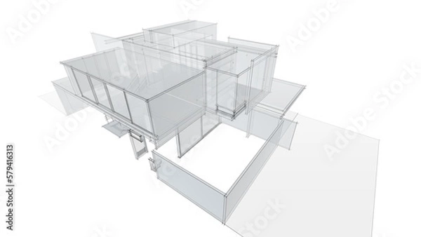 Obraz 3d model house
