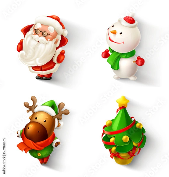 Fototapeta Christmas vector icon set