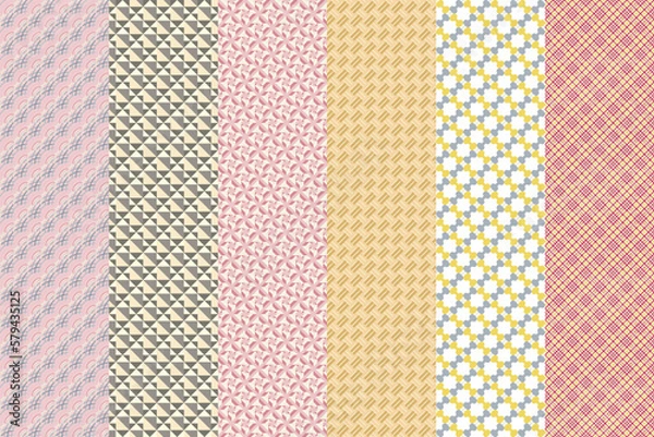 Obraz Modern geometry pattern, abstract background, trendy print, monochrome retro texture.