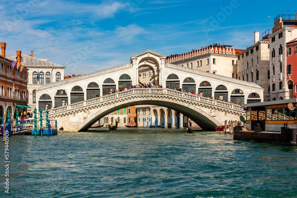 Fototapeta Rialto bridge over Grand canal in Venice, Italy