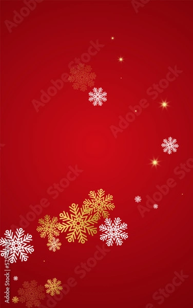 Fototapeta Silver Snow Vector Red Background. Fantasy