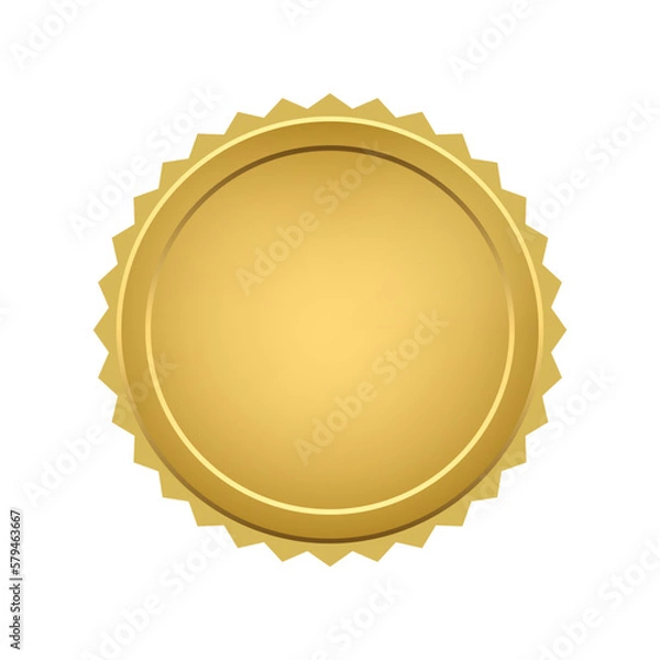 Fototapeta Golden label, badge, medal vector illustration