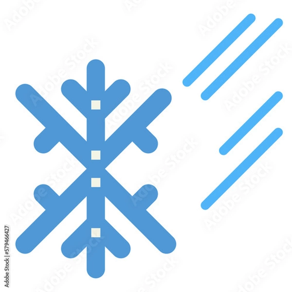 Obraz snowflake flat icon style