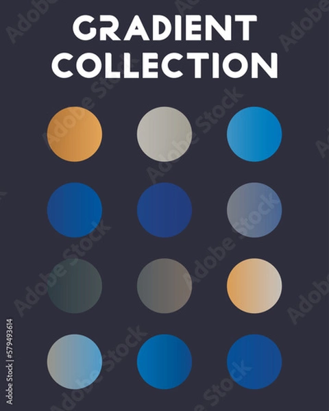 Fototapeta Set of color combinations and gradients. Vector illustration