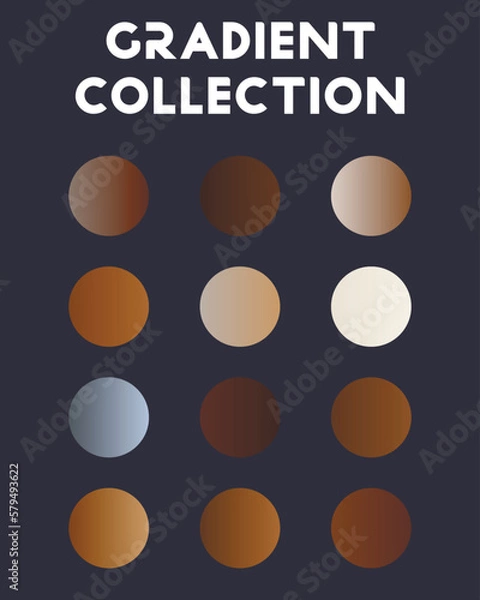 Fototapeta Set of color combinations and gradients. Vector illustration