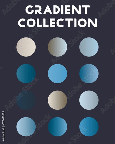 Fototapeta Set of color combinations and gradients. Vector illustration