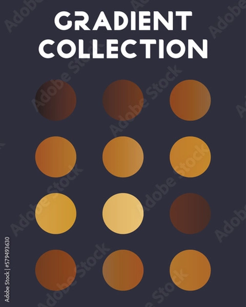 Obraz Set of color combinations and gradients. Vector illustration