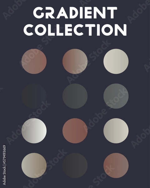 Fototapeta Set of color combinations and gradients. Vector illustration