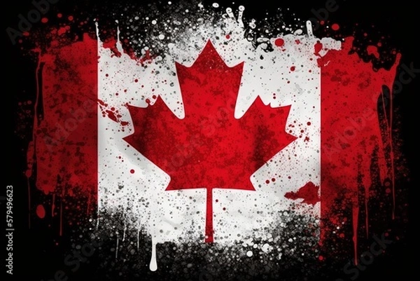 Fototapeta Canada flag background. Generative AI.