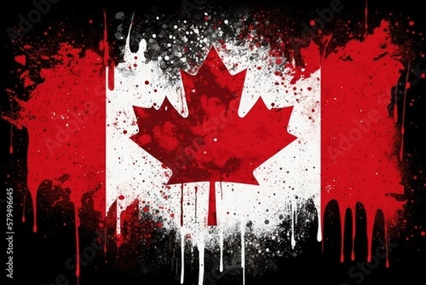 Fototapeta Canada flag background. Generative AI.