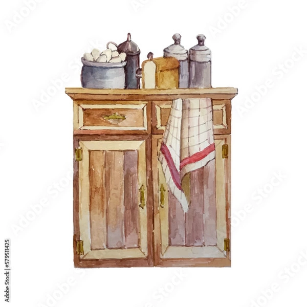 Obraz kitchen illustration vector tree dishes