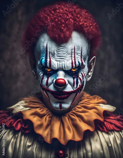 Obraz Fake AI generated evil clown