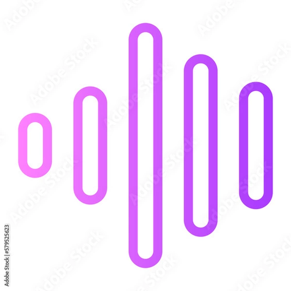 Fototapeta sound waves gradient icon