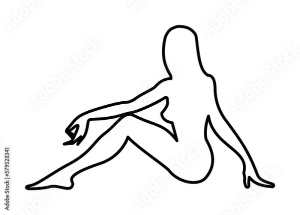 Obraz silhouette girl dancer illustration design art