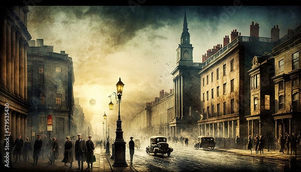 Obraz London in the style of Turner - generative ai