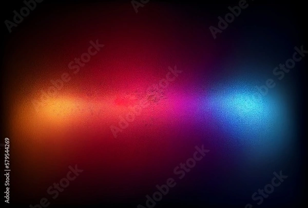 Fototapeta red orange blue lights shining through plastic grainy texture, abstract background with lights, generative AI