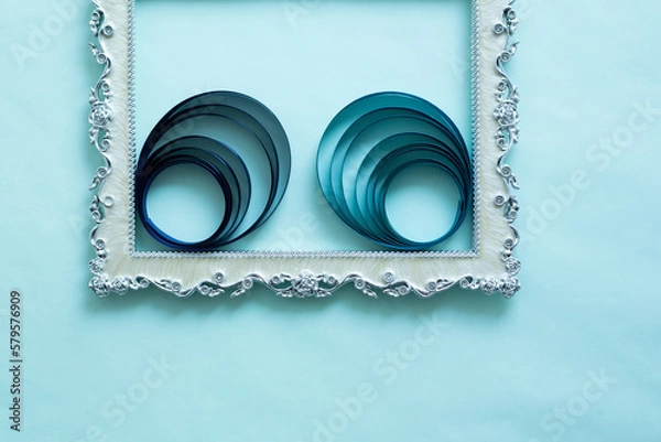 Obraz フレーム, 境界, ベクター, デザイン, イラスト, デコレーション, 写真, ビンテージ, 模様, 文科系, カード, 空白, フローラル, 紙, 質感, グランジ, 装飾品, 円, 結婚式, 青, 花, あだ名, 成分, 古い, ひとそろい