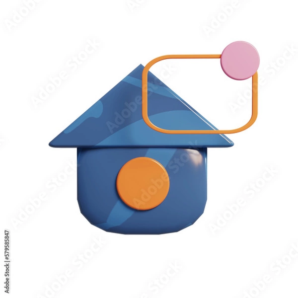 Obraz toy house isolated on white background