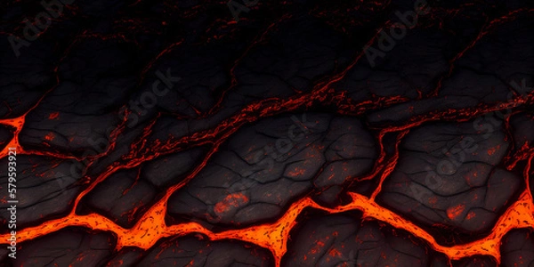 Obraz red lava texture background, Generative AI