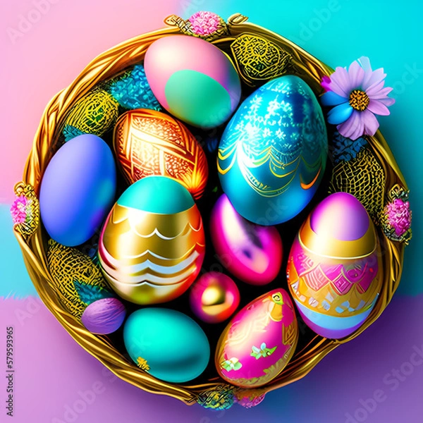Obraz イースター, 卵, 卵, 休日, デコレーション, お祝い, とぶ, 色, カラフル, 化粧した, カラード, 伝統の, しきたり, ペイント, シンボル, 食べ物, 集団, 緑, 模様, 黄色, 季節, 贈り物, religion, もの, 花