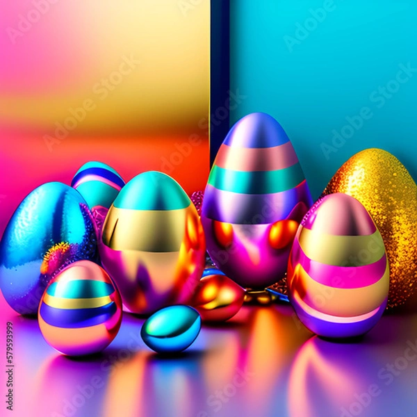 Obraz イースター, 卵, 休日, 卵, とぶ, デコレーション, お祝い, 色, カラフル, イラスト, ベクター, デザイン, イースター エッグ, 模様, カード, 4月, 幸せな, シンボル, 緑, カラード, 季節, 草, 黄色, 文科系, 化粧した