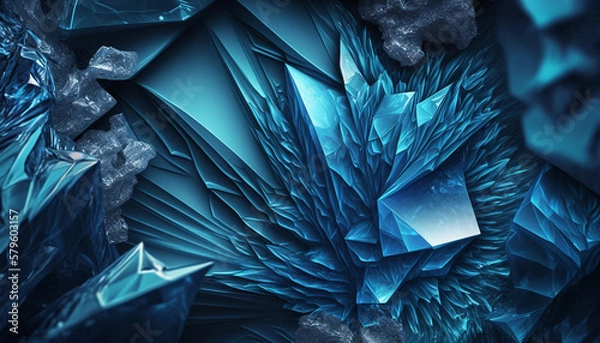 Obraz Relief Blue Crystal Background Texture