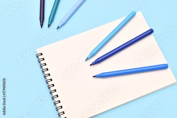 Obraz カラーペンとスケッチブック