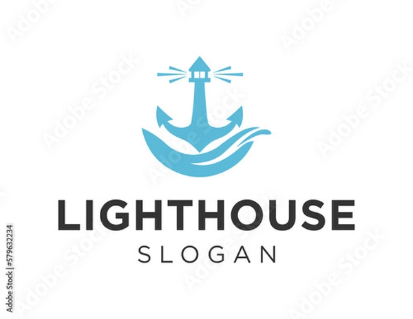 Obraz Logo about Lighthouse on a white background. created using the CorelDraw application.