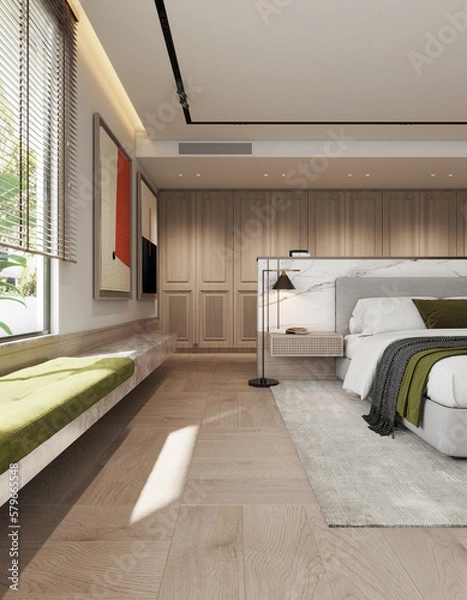 Fototapeta Modern bedroom interior