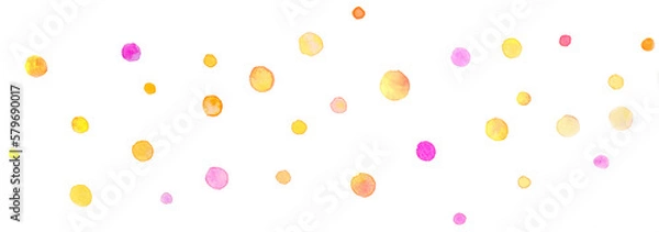 Fototapeta 水彩で描いた水玉模様