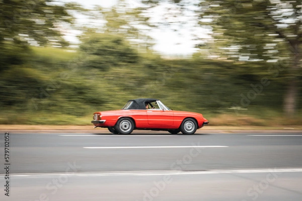 Obraz Fast red car, Mainz, Germany