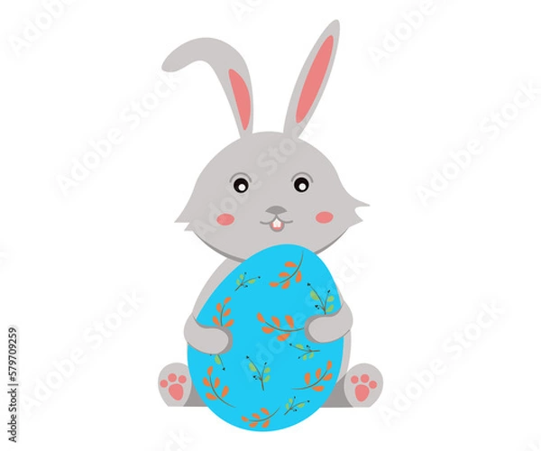 Fototapeta easter bunny with egg