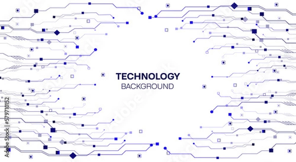 Obraz Concept of quantum computer technology, internet, technological science background