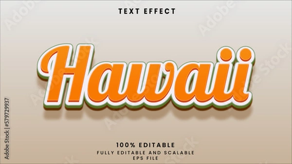 Obraz Hawaii editable text effect	