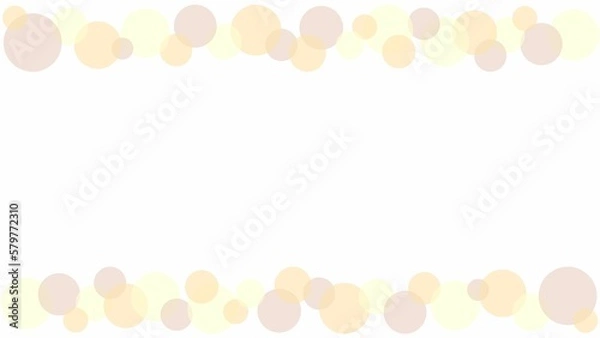 Fototapeta オレンジの水玉のフレーム