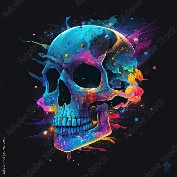 Fototapeta skull and crossbones Generative Ai
