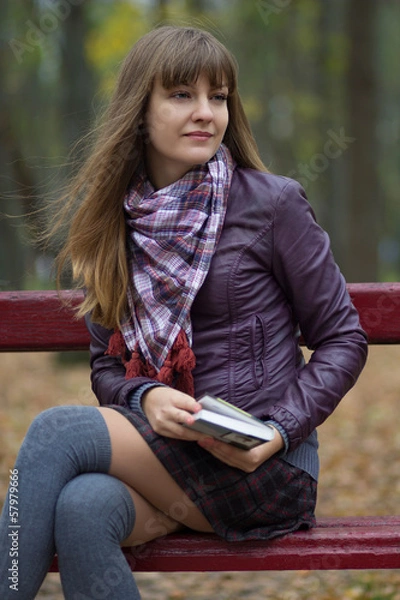 Obraz Girl with book