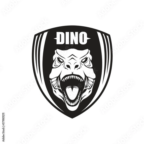 Fototapeta T-rex dinosaur logo simple concept