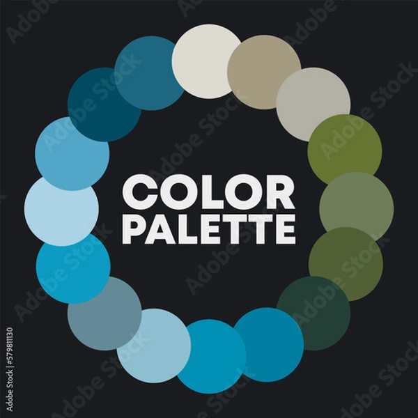 Fototapeta Circular color palette 2023. Vector illustration