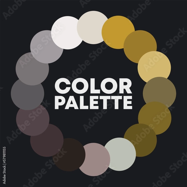 Fototapeta Circular color palette 2023. Vector illustration