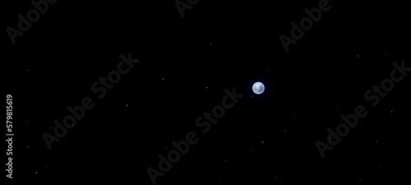 Obraz isolated full moon with black sky background 