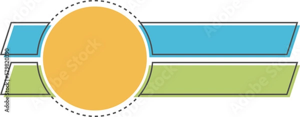 Fototapeta Infographic template with 2 steps or options