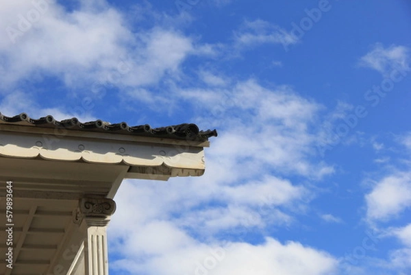 Fototapeta 古い建物の、庇部分