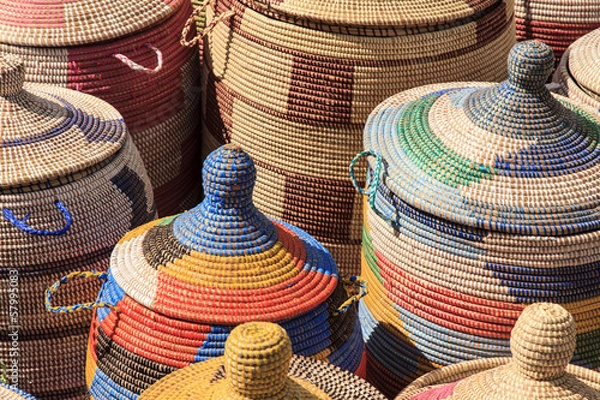 Obraz kolorowe kosze