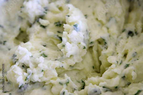 Obraz Mashed potatoes sprinkled